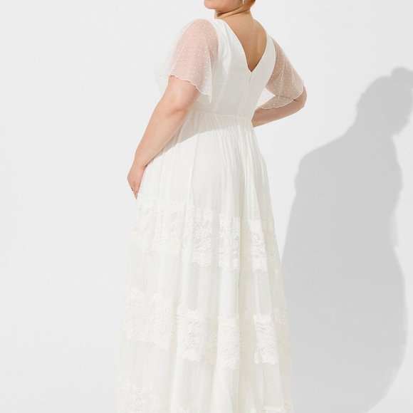 Torrid Lace A-Line Boho Wedding Dress - Picture 3 of 11